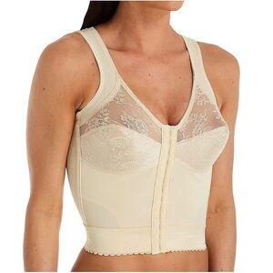 NEW Cortland BLUSH Front Closure Back Support Longline Bra, Size 42B New w/o Tag